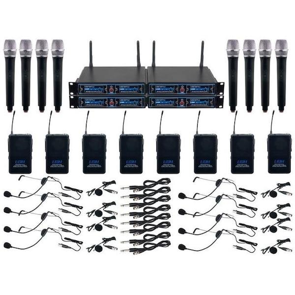 Vocopro VocoPro UDH8ULTRA 8 Channel UHF & DSP Hybrid System with Handheld Microphone UDH8ULTRA